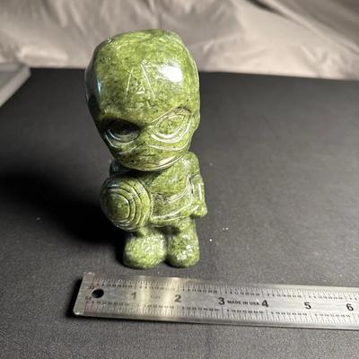 Green Stone Carved Figurine