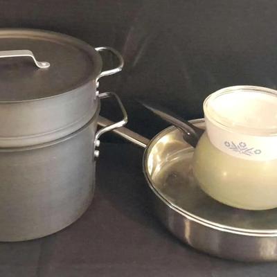 Pots & Pans Kitchen Collection with Steamer Set, CorningWare & Vintage Green Pot