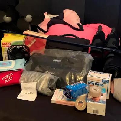 Home Comfort & First Aid Collection featuring Fans, Heating Pad, Braces & Medical Supplies