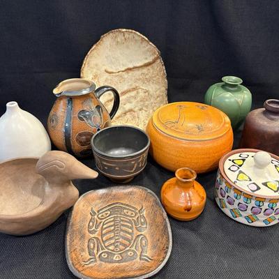 Group Of Handcrafted Pottery-Signed