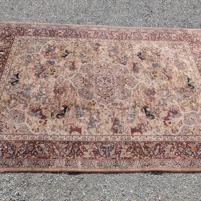 12' x 8.8' Karastan Persian Hunt Scene Rug