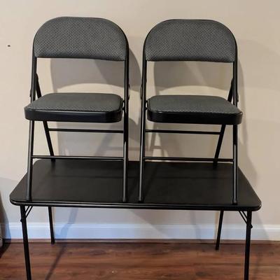 47x20 Folding Table w/ 2 Chairs