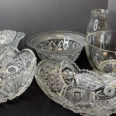 Pressed Clear Glass Bowls