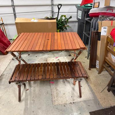 Foldable Patio Table & Bench