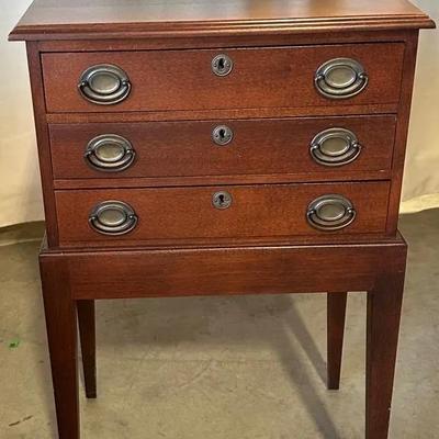 Three Drawer Silver Chest