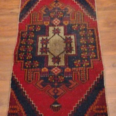 Turkish Wool Rug - Vintage 3 " 7' X 1' 8"