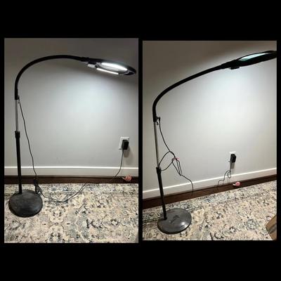 2 Magnifying Adjustable Floor Lamps