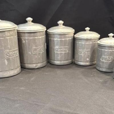 FroggyBrocante Vintage Canister Set