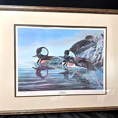 Framed 30 X 24“ Gerald W Putt “ Hairy Heads” Signed & Numbered Print