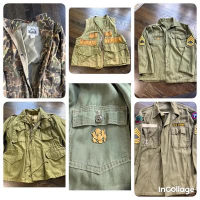 Vintage Army Clothing, And Camo Jacket