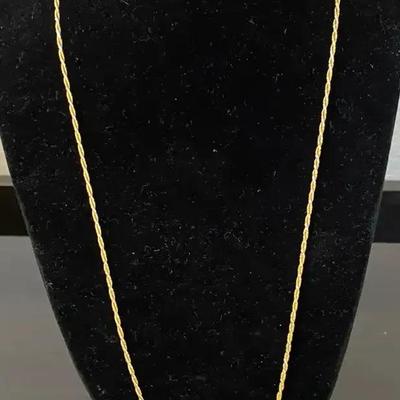 14k Gold Chain. 23” TW 7.4 Grams