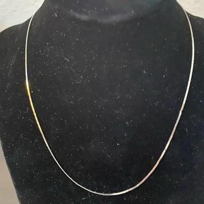 14k White Gold Necklace. 16” TW 2.0 Grams