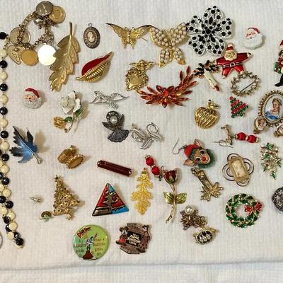 Ladies Pins And Necklaces 