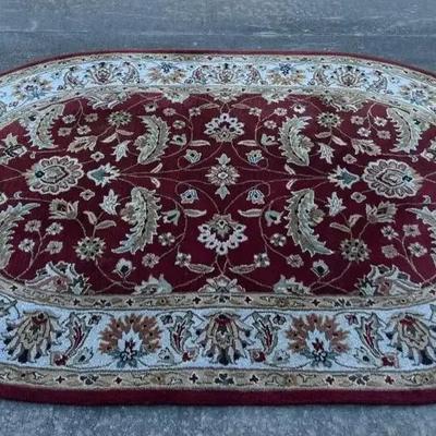 Surya Caesar Oval 100% Wool Area Rug – 6’ x 9’ – Made in India