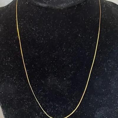 14k Gold 16 Inch Women’s Chain. TW 0.7 Grams