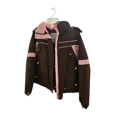 Brown and Pink Girl's Winter Coat