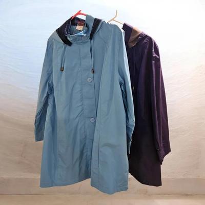 Two lightweight rain type coats