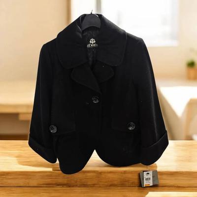Girl's Black Pea Coat
