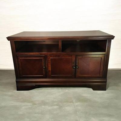 Elegant Dark Wood Media Console