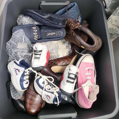 Bin of Little Kids Shoes, Boys & Girls Various Sizes