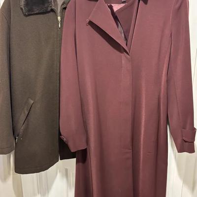 Womens Dress Brown And Burgundy Coats