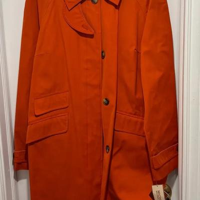 Brand New Michael Kors Orange Trench Coat 