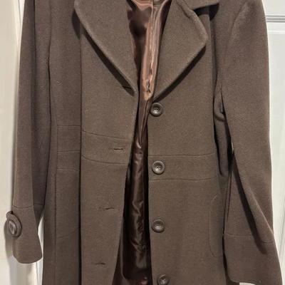 Anne Klein Women's Brown Pea Coat 