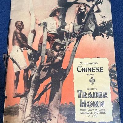 Grauman’s Chinese Theatre Presents Trader Horn 1931 Program