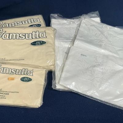 Bedsheets And Pillowcases, Lillian Vernon & Wamsutta, NIP 8 Pcs