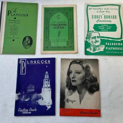 Golden Age Playbills & Movie Theater Program (5pcs)