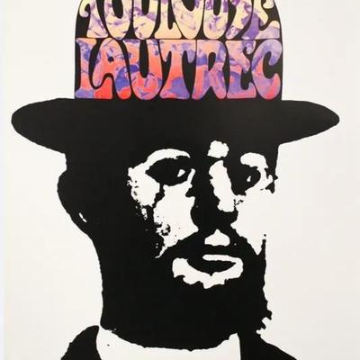 Peter Max Toulouse Lautrec Pop Art Lithograph Cut Out