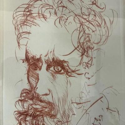 Michelangelo By Salvador Dali, Etching On Paper, COA