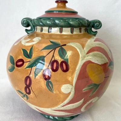 International Chianti Ceramic Canister/cookie Jar By Pamela Gladding NIB