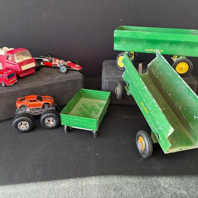 Sale Photo Thumbnail #55: Politoys Ferrari F1, John Deere, Matchbox Merry Weather Fire Engine #35