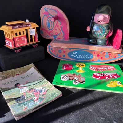 Sale Photo Thumbnail #57: Vintage Wooden Rocking Horse, Mr. General Alarm Clock 