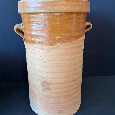 Sale Photo Thumbnail #79: Antique French Stoneware Confit “Saloir”