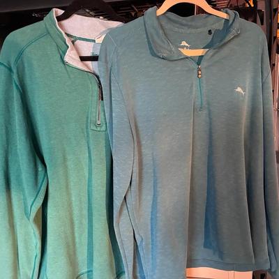 Sale Photo Thumbnail #65: Two Tommy Bahama Quarter Zip Sweaters XL