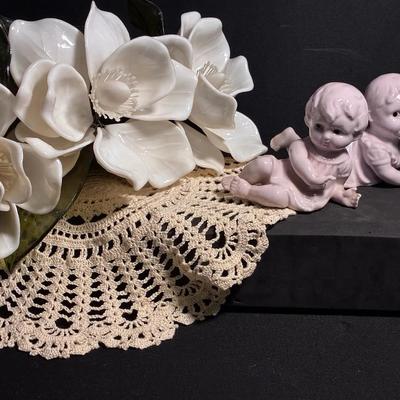 Sale Photo Thumbnail #8: Piano Babies & J Corelli Lucite Floral Spray 