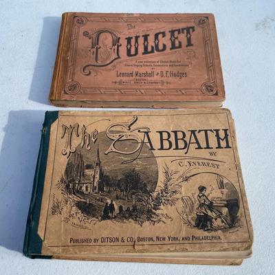 Two Antique Victorian 1800s Song Books