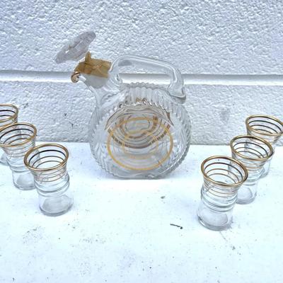 Vintage Liquor Decanter Set