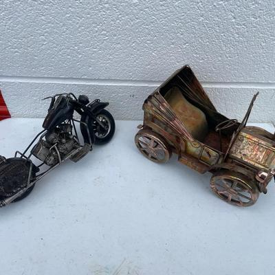 Metal Car And Motorcycle Decorative Objects