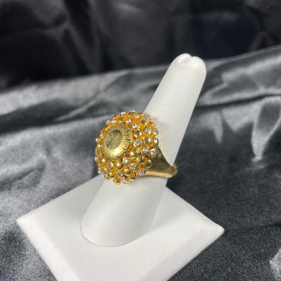 New Gold Toned Large Fashion Ring