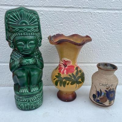 Three Mexican Ceramics Pottery