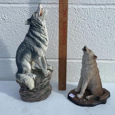 Two Resin Wolves