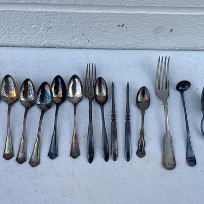 Lot Of Silver Plate Utensils 