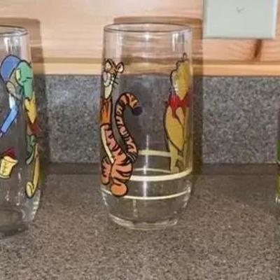 Winnie the Pooh and Garfield Collectible Glasses