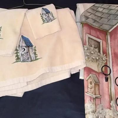 Shower Curtain and Towel Set