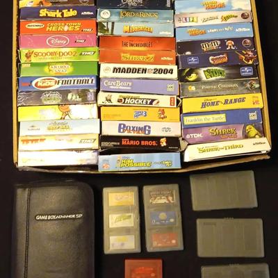 Large Lot of Gameboy Advance Games with Accessories