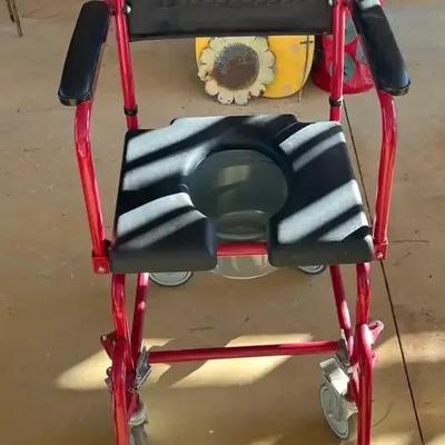 MedMobile 2-In-1 Commode/Shower Wheelchair. 