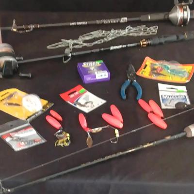 Various Fishing Equipment and Tackle